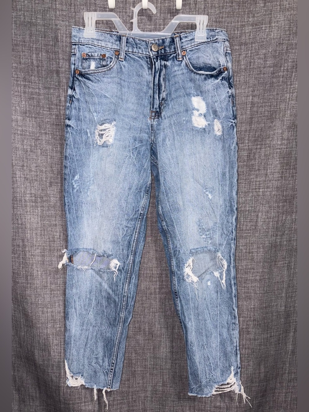 Aeropostale Women's Distressed Mom Jeans